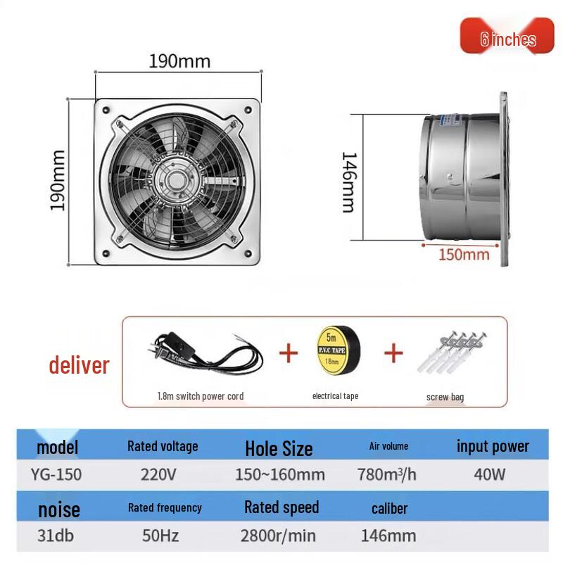 Wentylator wyciągowy przemysłowy Yougule