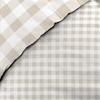 Parure de lit 220 x 240 cm Victoire a carreaux beige