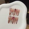 Handgefertigt Süß Eis-transparent Französische Kette Kleiner Diamant Rosa Leopardenmuster Wächter Liebling Tragen Rüstung