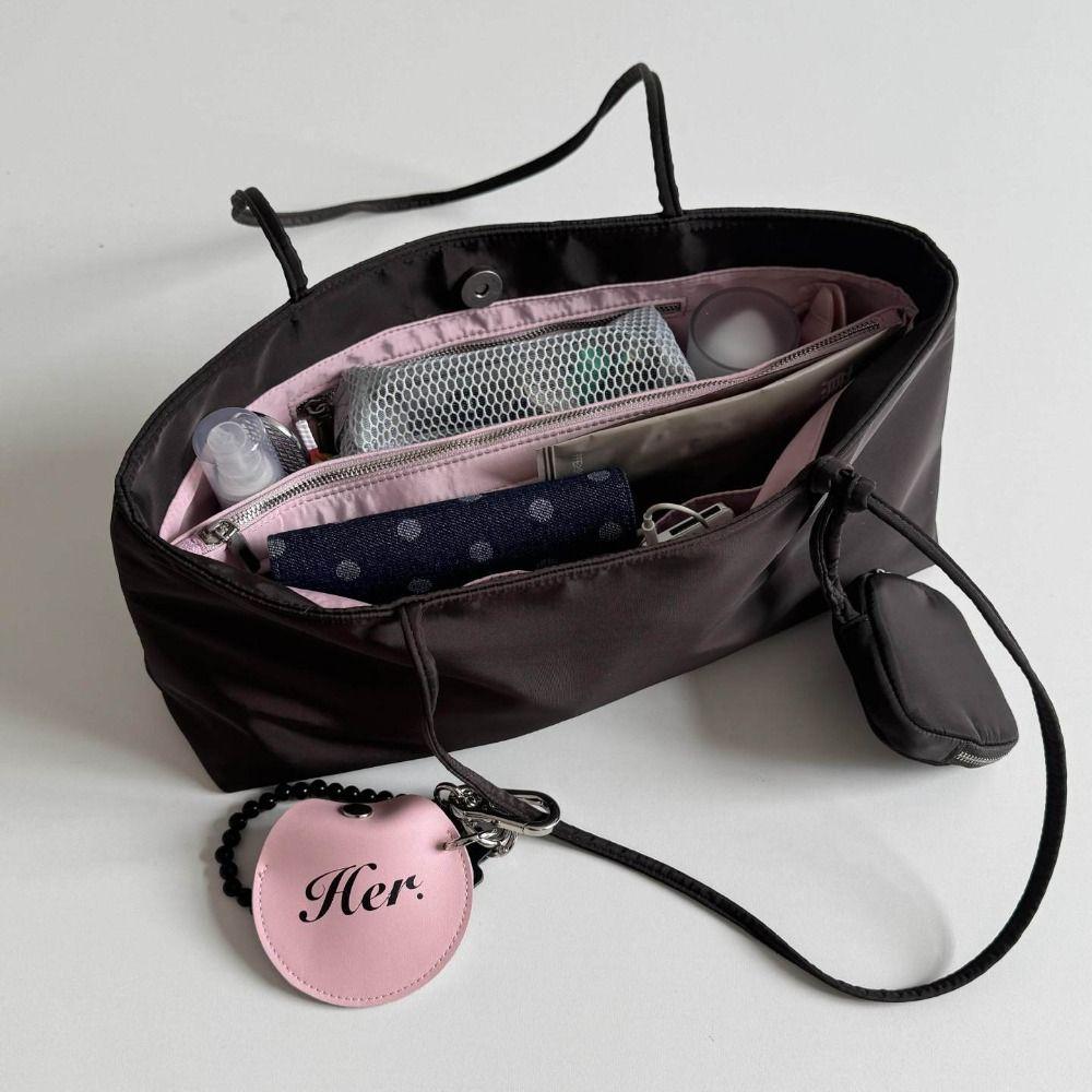 Elegant Nylon Tote Bag Multi-layer Multiple Compartments Handbag Casual Computer Bag Computer Use