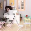 Miniature Dollhouses Furniture Iron Table And Chair Set Model Figurine For Crafting Garden Bistro Scene Displaying