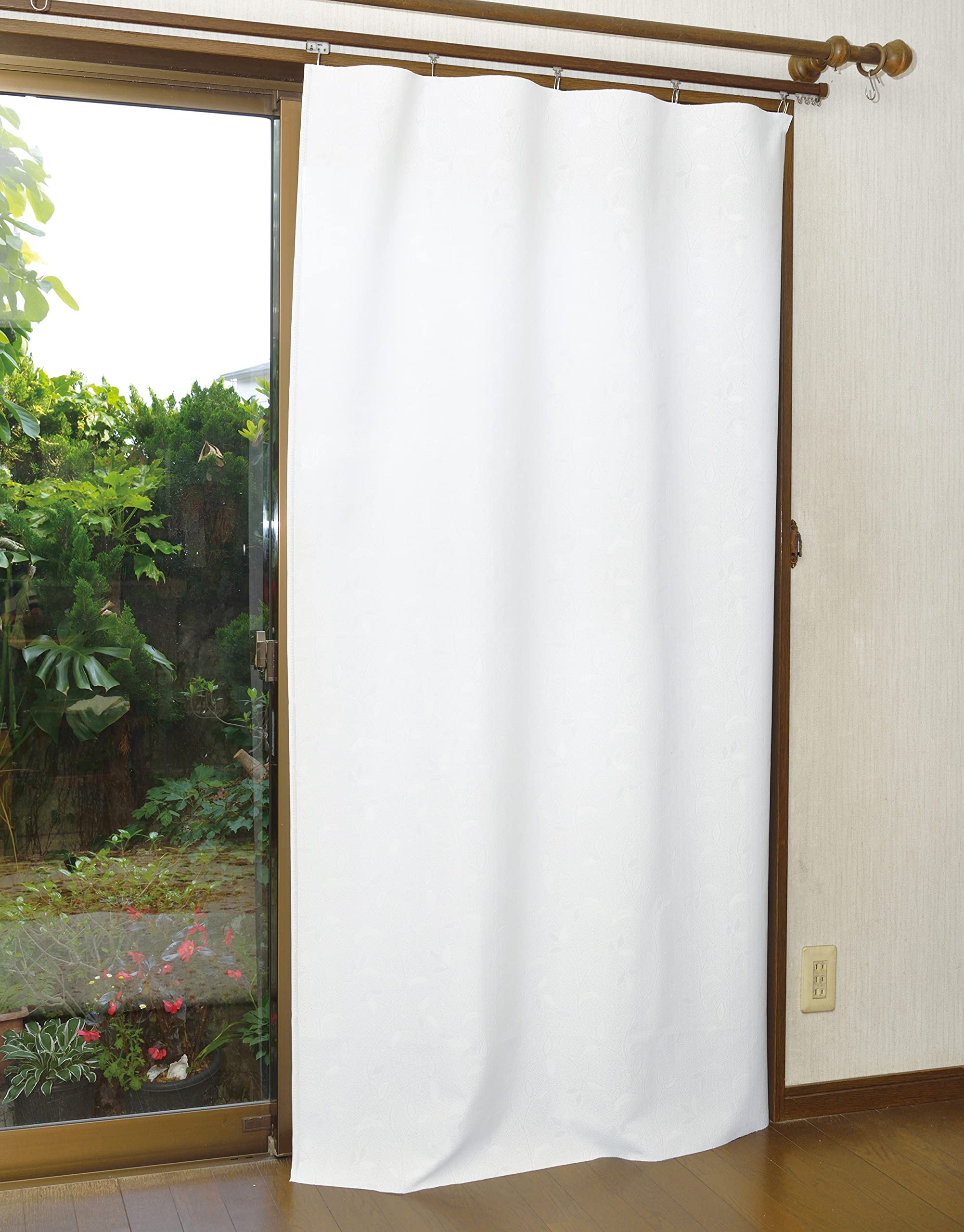 

Teijin Lace Mirror Blocks Provides and Provides Light Heat UV 180cm Long W x 178cm Set of 2 Ecolier Curtains, Lace, Visibility, Privacy, Blocking, белый