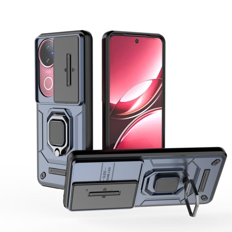 Für Vivo V50 Hülle Abdeckung Vivo V50 V 50 Capas Kameraobjektivschutz Handy Bumper Rückseite Armor Stoßfest Ringhalter Funda Vivo V50