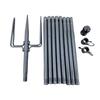 11/12FT Ground Flag Pole Stainless Steel Outdoor Flagpole Thick Tube Halyard Flagpole Hardware for Backyard Lawn Garden Patio