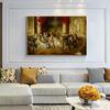 Vintage European Party Palace Porträt Ölgemälde Poster und Drucke Leinwand Pop Art skandinavisches Wandbild für Wohnzimmer