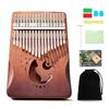 17/21 Keys Cat Thumb Piano, Mahogany Wood, Beginner Musical Instrument with Bag & Tuning Kit