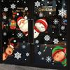 Christmas Snowflake Window Clings Stickers For Glass Xmas Decals Decorations Indoor Holiday Santa Claus Reindeer Decals Forparty