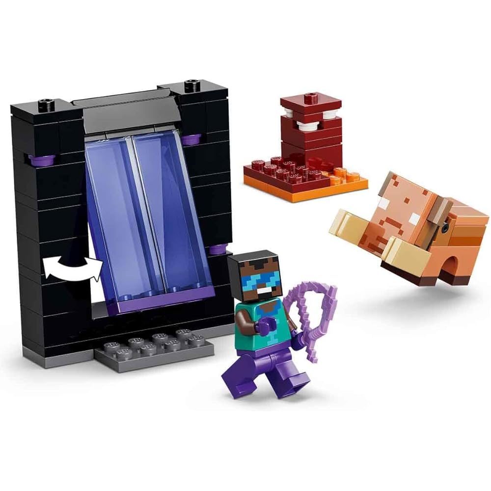 LEGO Minecraft Nether and End Portal Adventure Building Set 7-9 Years Kids Toy