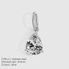 eManco 4 /6/8/10MM Stainless Steel Zircon Geometric Shape Charms Pendants Jewelry Making Supplies Diy Findings Accessories