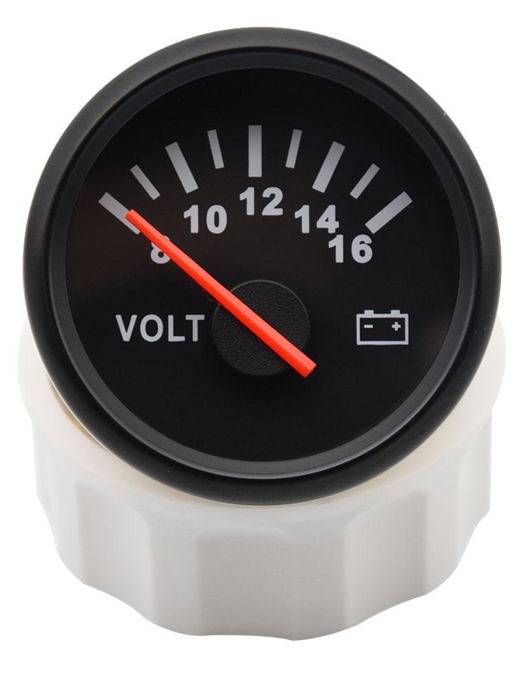 2" 52mm Voltmeter 8-16V Digital Voltmeter Ammeter 12v Meter Display VOLTS Voltage Gauge Car Red Backlight Car Boat Instrument