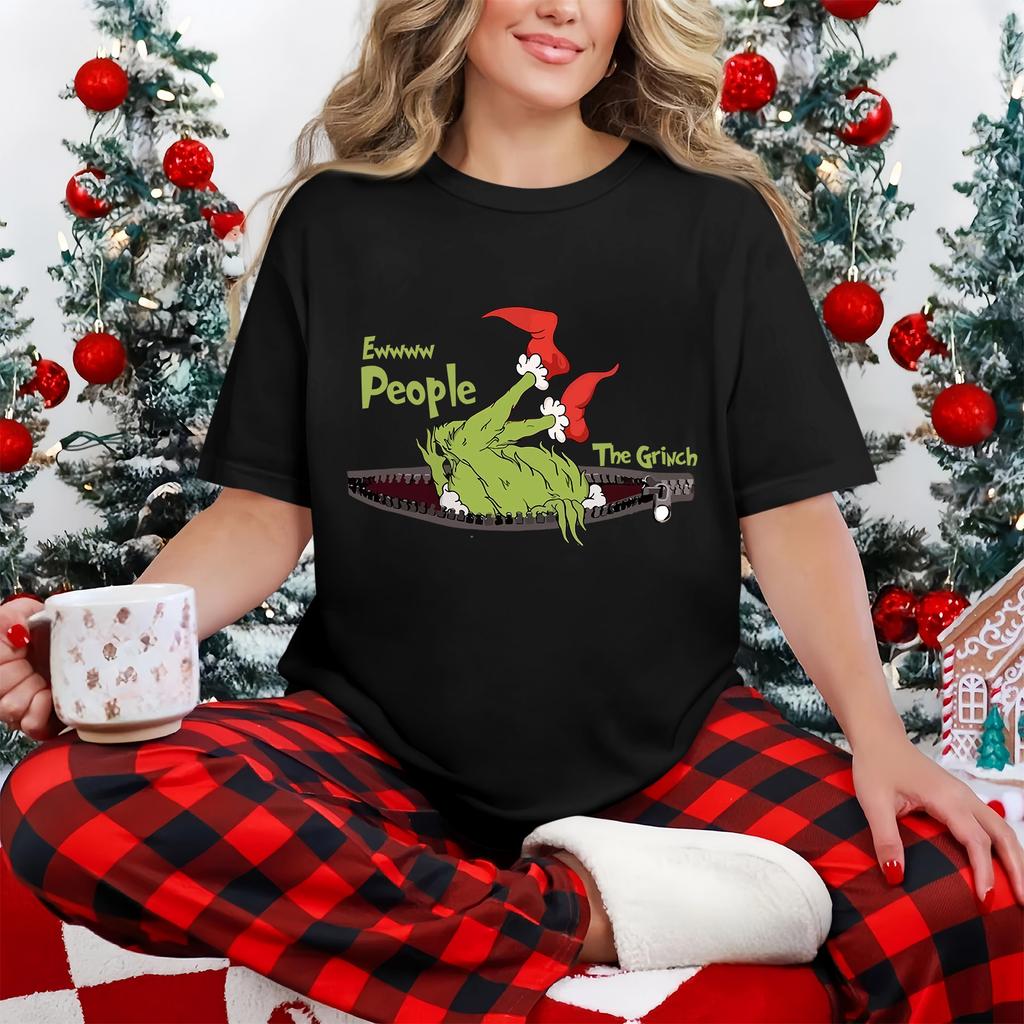 Women's Casual Printed T-Shirt Round Neck Pullover Short Sleeve Top