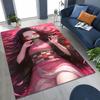 Anime Demon S-Slayer Kamado Nezuko Tanjirou Cartoon Rug for Bedroom Living Room Sofa Home Doormat Decor,Kids Non-slip Floor Mat