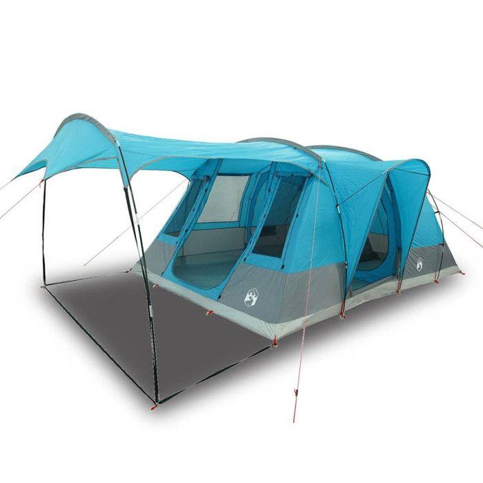 VidaXL Tente de camping tunnel 5 personnes bleu imperméable 4009426