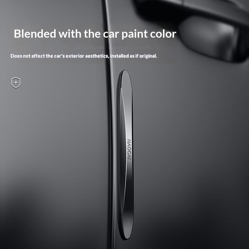 2/4Pcs Car Door Anti-Collision Strip Mirror Door Border Collision Scraping Corner Guard Silicone Protective Anti-Scratch Sticker