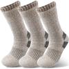 3Pairs Winter Men Socks Super Thick Thermal Mid Calf Socks Warm Wool Skiing Sports Socks