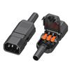 1Pcs Quick Wiring Replaceable AC Power Socket IEC 320 C14 C13 Plug Adapter for Medical Equipment Power Supply