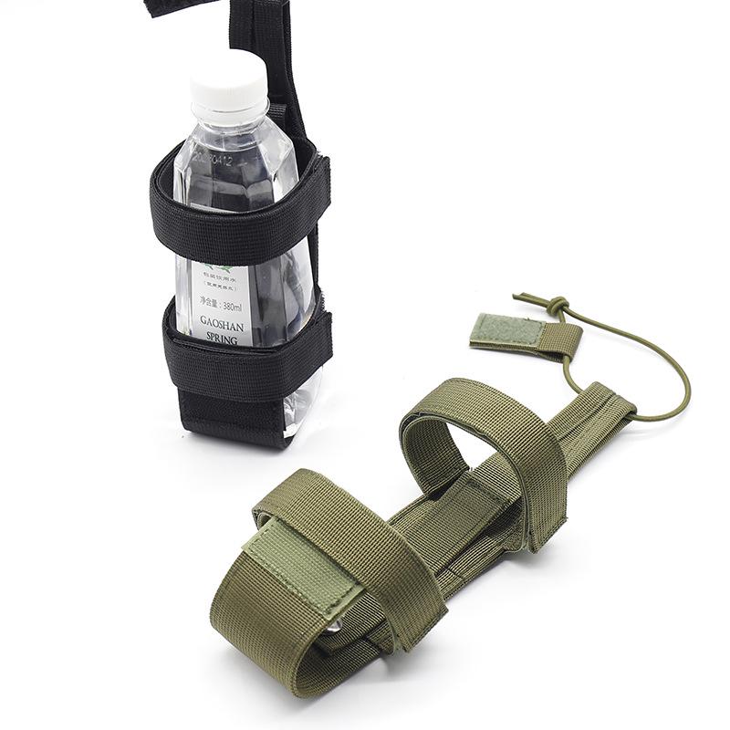 Outdoor Hiking Tactical MOLLE Water Bottle Holder with Strap