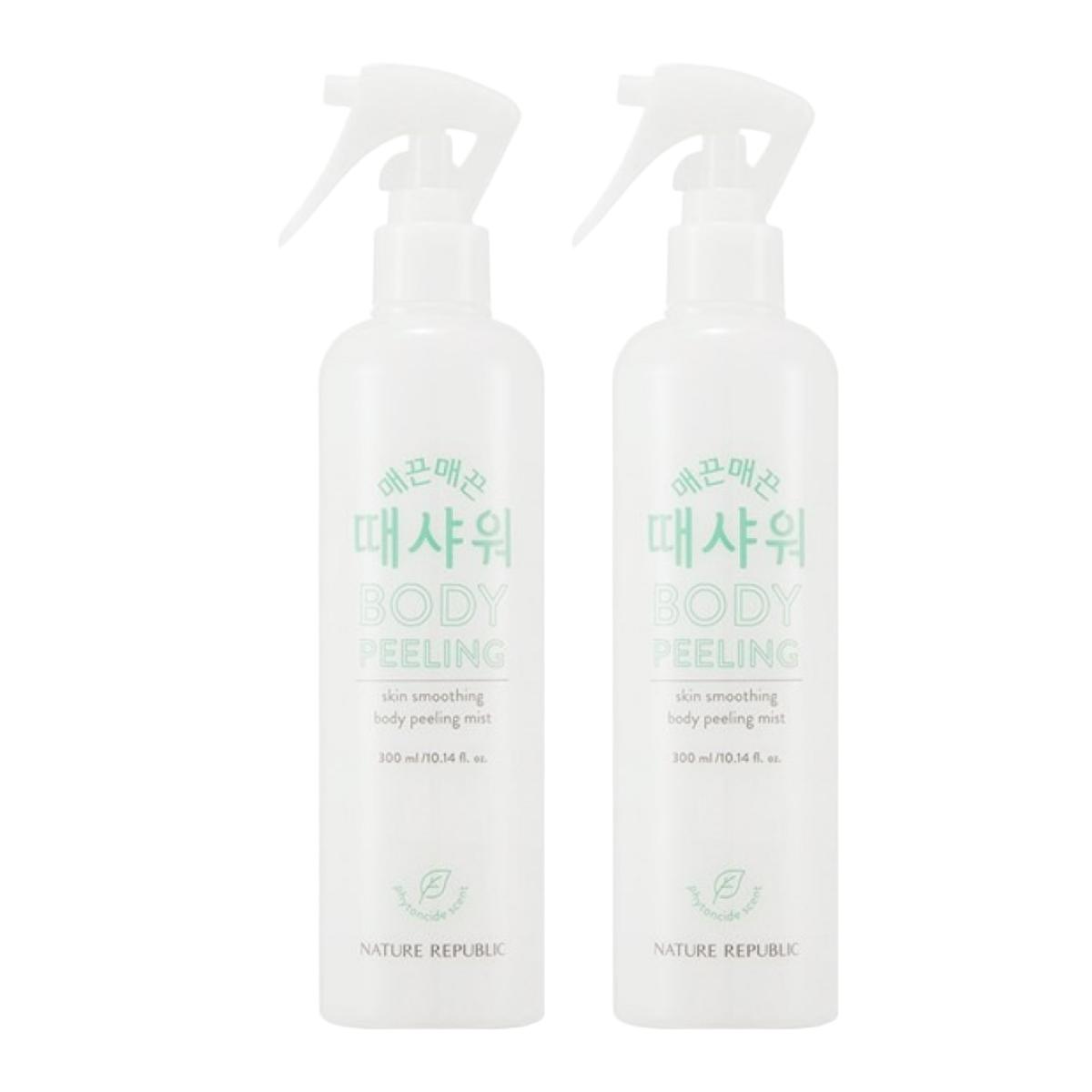 

Nature Republic Smooth Skin Body Peeling Mist Phytoncide, Exfoliating & Smoothing Body Spray, 300ml (Pack of 2)