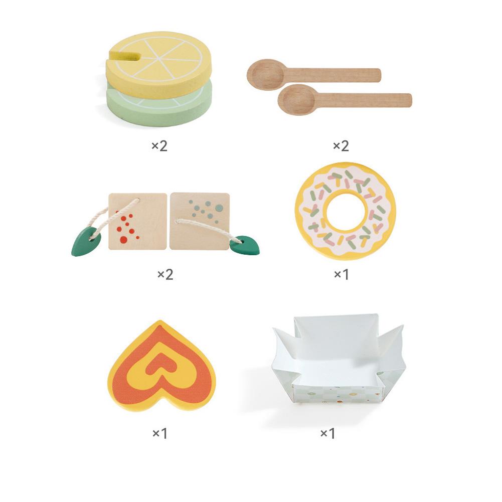 Wooden Tea Party Set Afternoon Tea Toys Play Food Pretend Play Kitchen Accessories Early Educational Toys Gifts For Kids