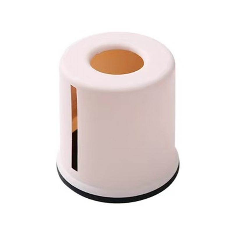 Round Plastic Tissue Box Multifunctional Sturdy Construction Dustproof Tissue Holder for Home Office Entryway Coffee Table Use