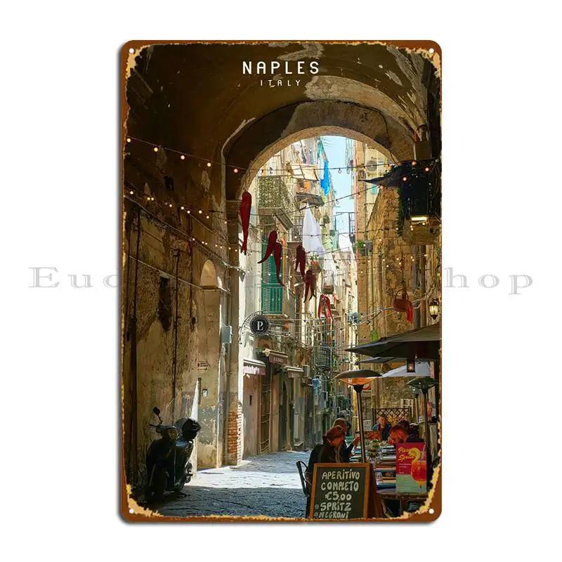 Naples Metal Sign Bar Design Funny Garage Design Tin Sign Poster 20X30CM