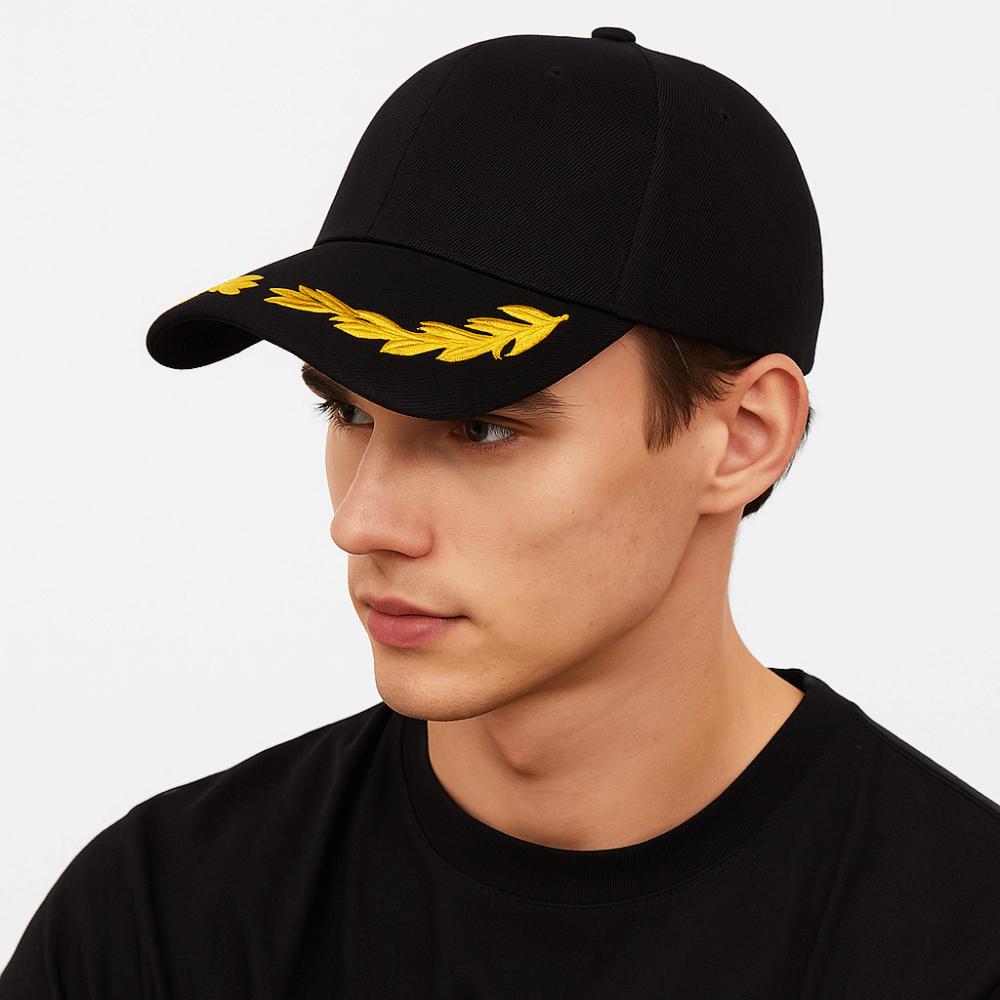 Brim Design Baseball Caps Wheat Ear Embroidery Sunscreen Hat Casual Hats  Outdoor Activities