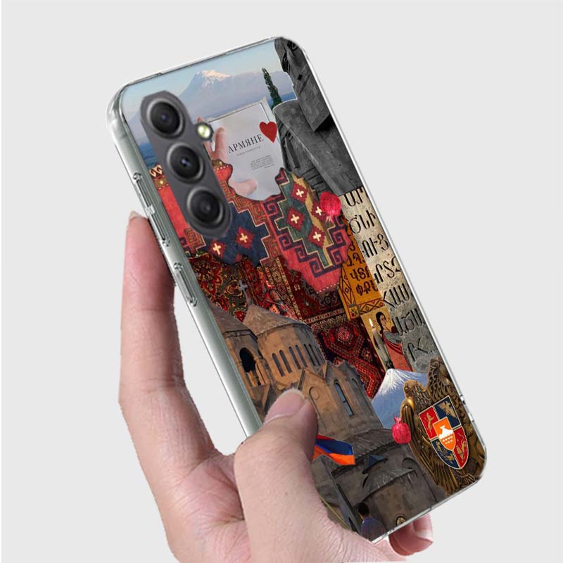 Armenia Flag Passport ART Phone Case for Samsung A16 A26 A36 A56 A17 A37 A57 A07 A06 A02S A03 A04S A05S Galaxy Note 20 10 A50S A