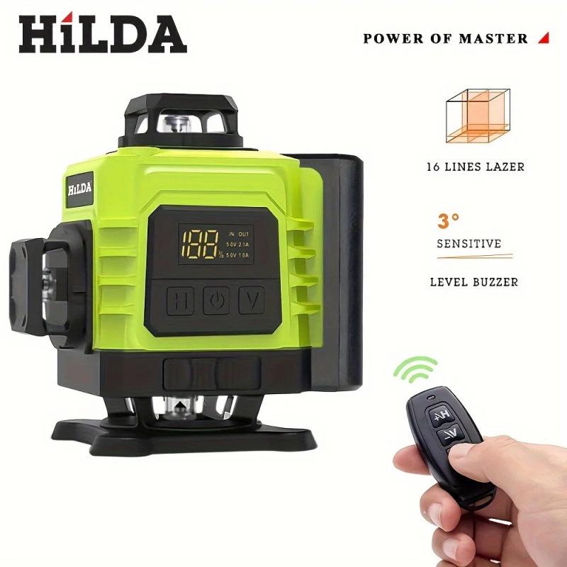 High-Precision 16-Line Green Laser Level: Wall & Floor Mountable Infrared Water Level Instrument