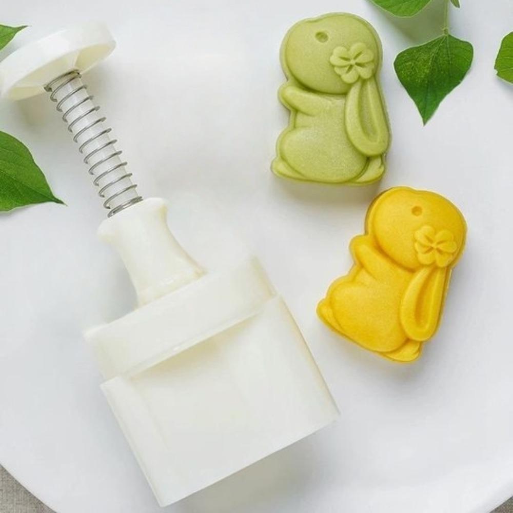 Embossed Rabbir Shape Mooncake Mold 3D Pastry Cookie Mold Mung Bean Cake Mold  Bakery