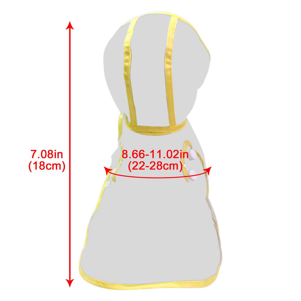 Transparent Raincoat Yellow Edge Dog Raincoat Spring And Summer Teddy Small Dog