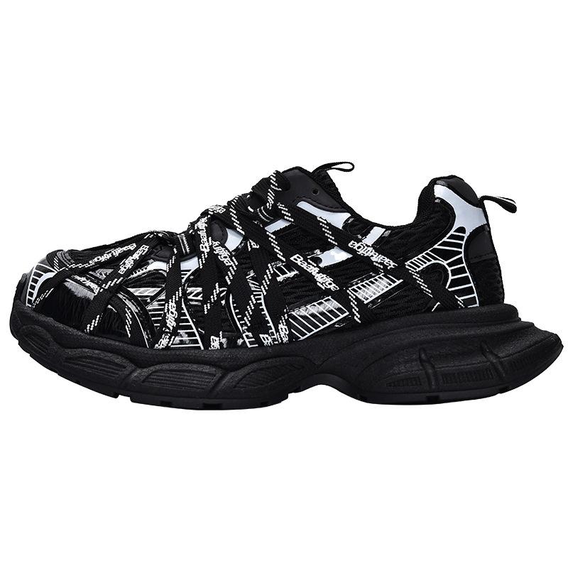 

Новые товары в продаже осенью, новые сетчатые ремешки на толстой подошве, повседневные кроссовки, папины кроссовки 5456. 40 чёрный