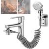 Shower Head Sink- Sink Hose Sprayer Attachment for Faucet- Bathroom-Utility-Bathtub- Shower Head Attachable Nozzle , Swivel Aerator w/10FT Extra Long