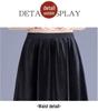 2026 New Style High-Waisted Wool Blend Reversible Velvet A-Line Mid-Length Skirt with Print