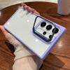 Funda de teléfono transparente con soporte Invisible de lujo para Samsung Galaxy S24 Ultra S23 FE S22 Plus, funda protectora para cámara