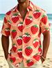 Herren Freizeithemd mit Aufdruck, Atmungsaktives Oberteil für den Sommerurlaub