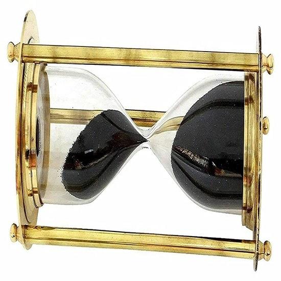 Decoración de habitaciones Antique Vintage 6" Sand Timer Latón