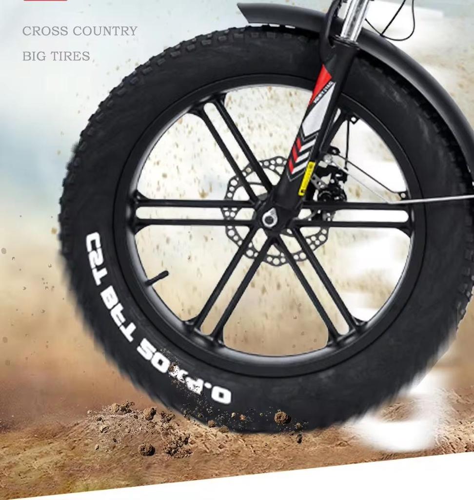 Bicicleta Eléctrica Para Adultos Pudari CR20 - Motor 250W, Batería 48V 20Ah, 20x4 Pulgadas, 7 Velocidades, Alcance Hasta 70 Km