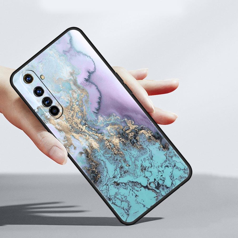 Vintage Marble Soft TPU For Realme 13 12 11 10 9 Pro Plus GT3 GT2 C21 C25 C35 C53 C55 C67 Pro 5G Phone Case Cover Fundas Capas