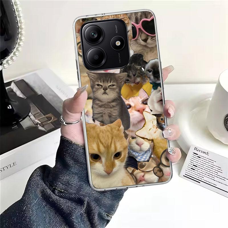 Crying Cat Memes Soft Phone Case For Xiaomi Redmi Note 15 14 14S 13 12 Pro Plus 12S 11 11S 11E 10 10S 11T 5G Fundas Coque Redmi