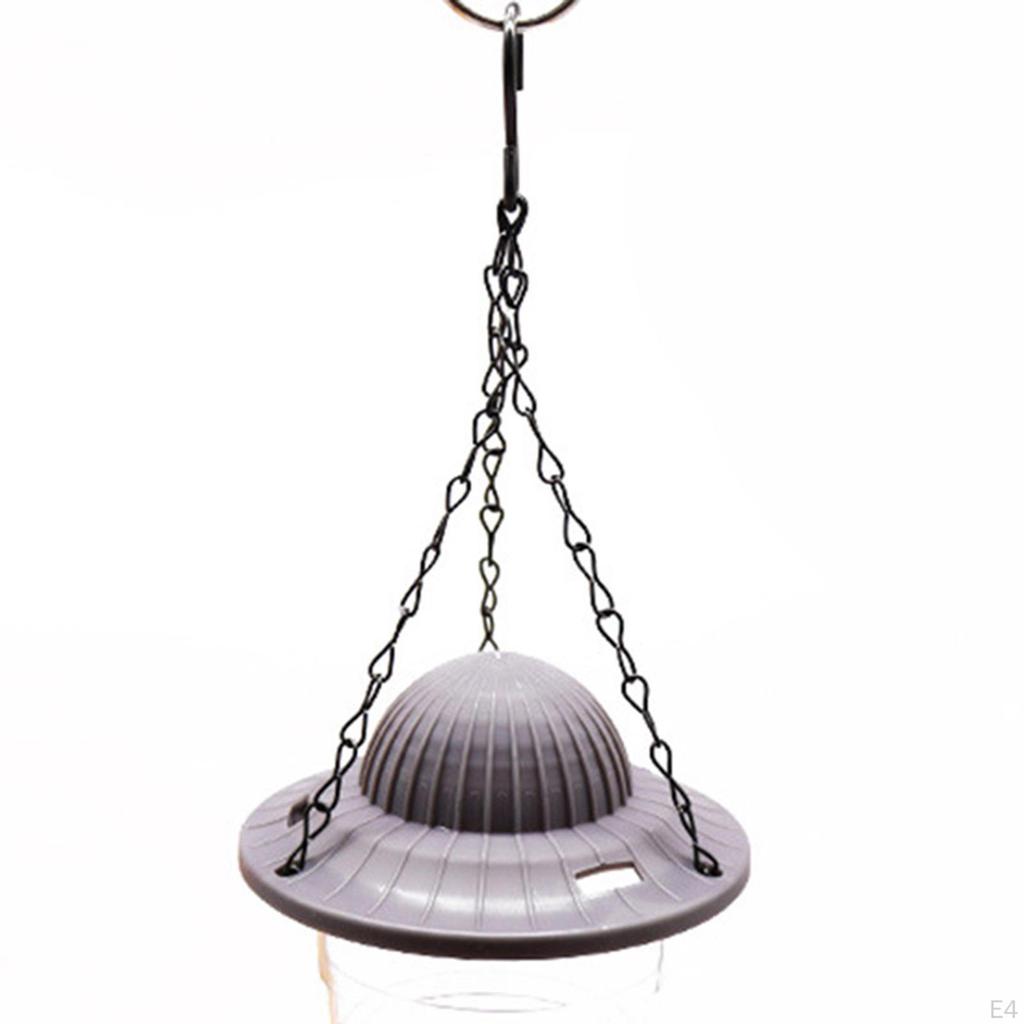 Feeder w/Hook Hanging for Garden Yard Outside Decoration with Roof Bird Supplies