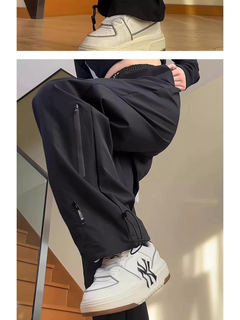 Women's Wide-Leg Cargo Pants: American Vibe, Windproof & Waterproof, Perfect for Spring & Autumn Mountaineering and Casual Workwear.