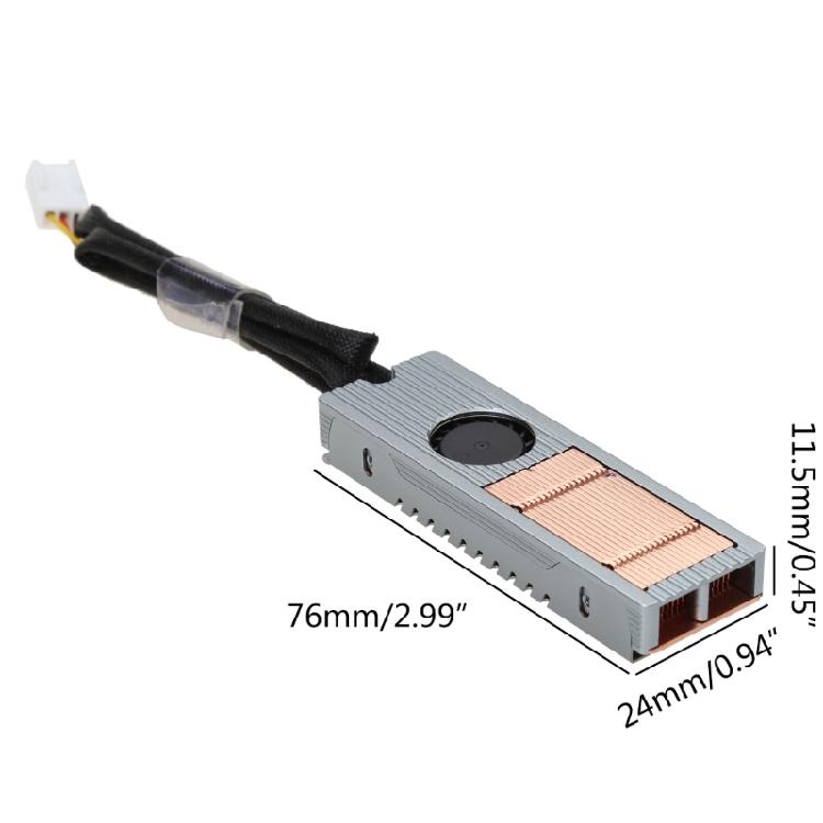 M.2 NVME 2280 SSD Cooling Fan Heat Dissipation M.2 Desktop Computer SSD Radiator