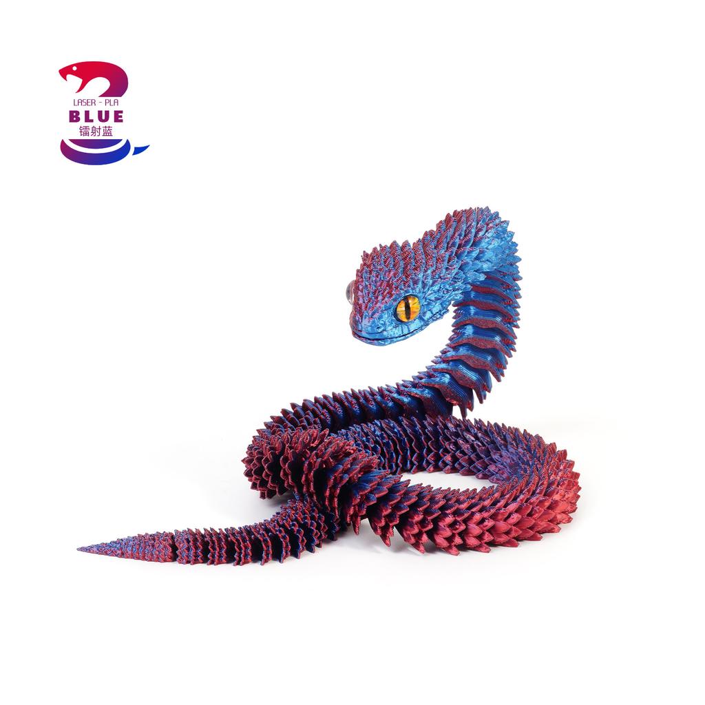 3D Printed Flexible Viper Snake Model – Art Decor, Multiple Colors & Sizes (30cm/40cm/60cm) Perfect for Home and Office Décor.