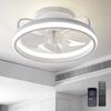 13.5 Inchs Ceiling Fan with Light White Small Ceiling Fan for Toilet/Kitchen DC Motor Fan