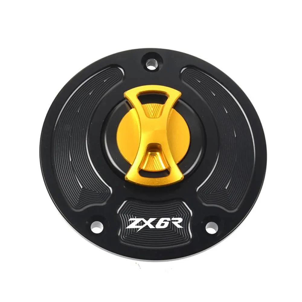 Keyless Motorcycle Fuel Gas Tank Cap Cover For Kawasaki Ninja ZX-6R 636 ZX636R 2007-2018 2012 2013 2014 2015 2016 ZX6R ZX 6R
