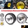 5.75 Inch Halogen Motorcycle Headlights Universal 12V Round Headlight Moto Accessories Driving Light Headlamp For Cafe Racer