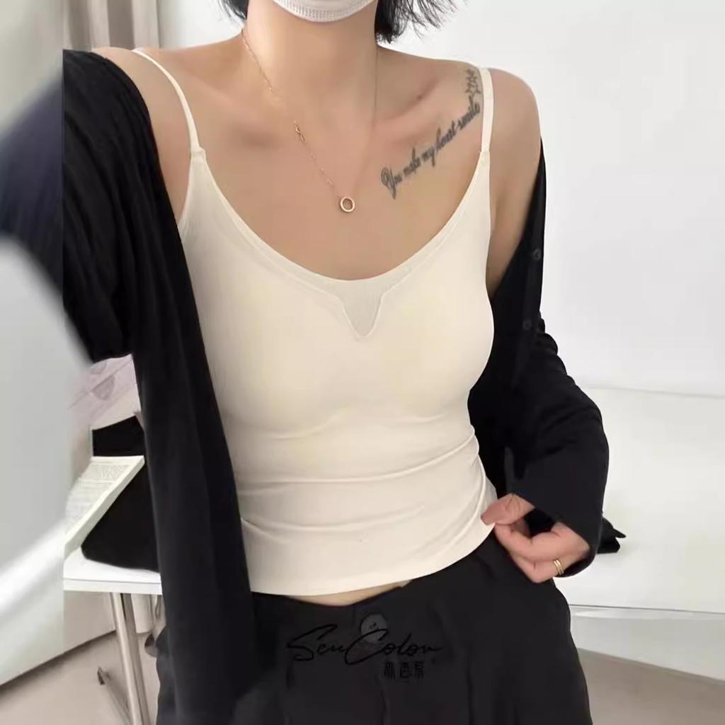 Ice Silk Spring and Winter Seamless Latex Fixed Cup In The Long Wrap Chest Comfortable Sexy Anti-slip Strap Woman