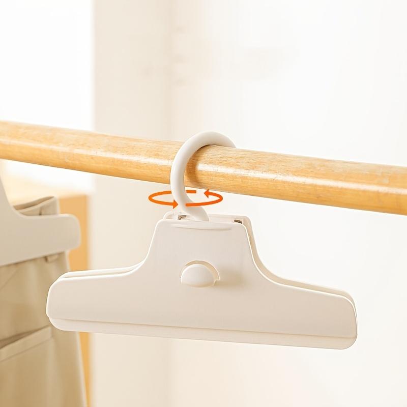 1PC Seamless Trouser Clip, Foldable, Wrinkle-resistant, Durable Plastic Clothes Hanger, Space-saving Wardrobe Storage, Clothing Clip.