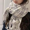 Korean Atmosphere Scarf Women's Winter Imitation Cashmere Plaid Warm Scarf Thickened Student New