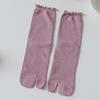 Casual Dames Katoenen Twee-Teens Middelhoge Sokken Teen Sokken Zomer Elastische Gespleten Teen Sokken Slippers Sandalen Twee Teen Sokken